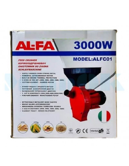 Зернодробарка Al-fa ALFC01 (3 кВт, 180 кг/год) - фото