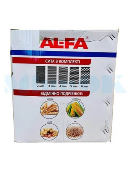 Зернодробарка Al-fa ALFC01 (3 кВт, 180 кг/год) - фото