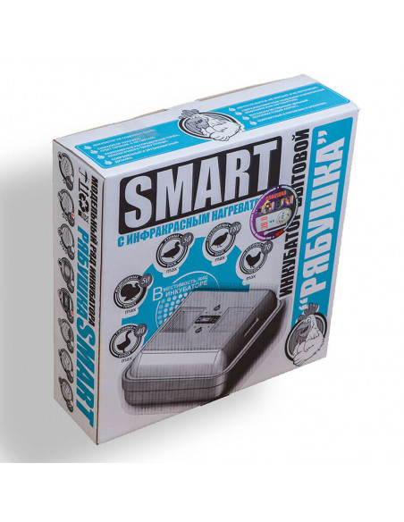 Инкубатор Рябушка Smart 70 (цифровой, механический, ТЭН) - фото