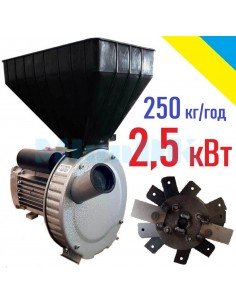 Зернодробарка Ґазда М80 (2,5 кВт, зерно, качани кукурудзи) - фото 2