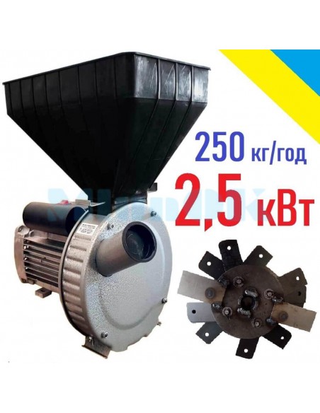 Зернодробилка Газда М80 (2,5 кВт, зерно, початки кукурузы) - фото