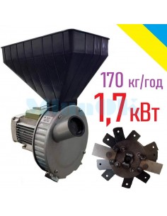 Зернодробарка Ґазда М71 (1,7 кВт, зерно, качани кукурудзи) - фото 2