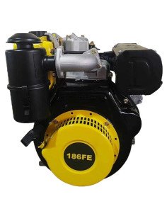 Двигун 186FE - дизель (під шпонку діаметр 25 мм) (9 л.с.) з електростартером - YBX - фото