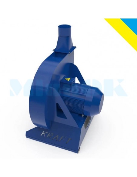 Зернодробилка молотковая KRAFT-7 (7,5 кВт, 700 кг в час) - фото
