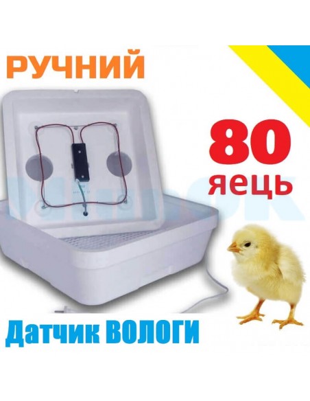 Инкубатор Веселое семейство-2TДВ (ручной, на 80 яиц, тэновый с датчиком влаги) - фото